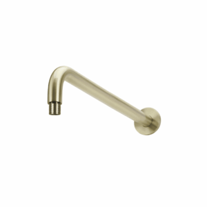 Round Wall Shower Curved Arm 400mm in Tiger Bronze Gold