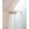 Round Wall Shower Curved Arm 400mm in Tiger Bronze Gold
