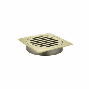 Square Floor Grate Shower Drain 100mm outlet in Tiger Bronze Gold