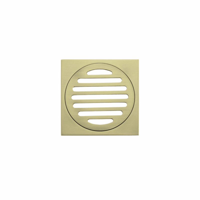 Square Floor Grate Shower Drain 100mm outlet in Tiger Bronze Gold