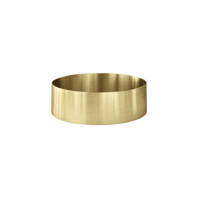 Lavello Round Steel Bathroom Basin 380 x 110 in Tiger Bronze Gold