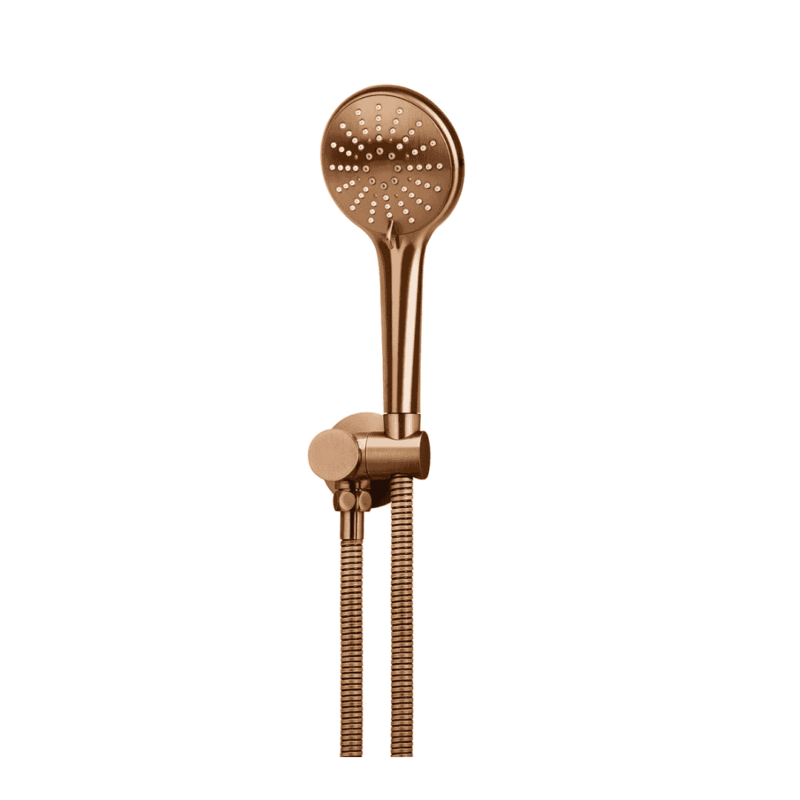 Round Hand Shower on Swivel Bracket in Lustre Bronze