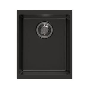 370 x 460mm Carysil Black Single Bowl Granite Kitchen/ Laundry Sink