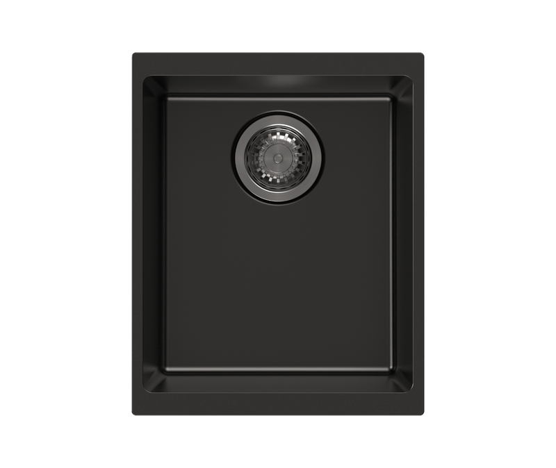 370 x 460mm Carysil Black Single Bowl Granite Kitchen/ Laundry Sink