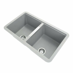 824 x 481mm Carysil Grey Double Bowls Granite Kitchen Sink