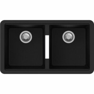 824 x 481mm Carysil Black Double Bowls Granite Kitchen Sink