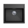 560 x 510mm Carysil Black Single Bowl Granite Kitchen Sink